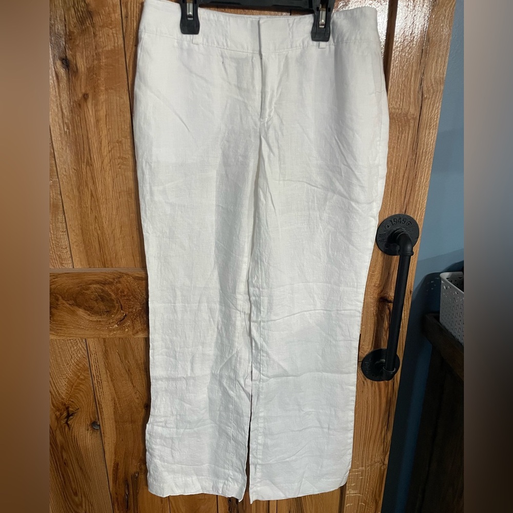 Banana Republic women’s white linen pants size 8 excellent condition